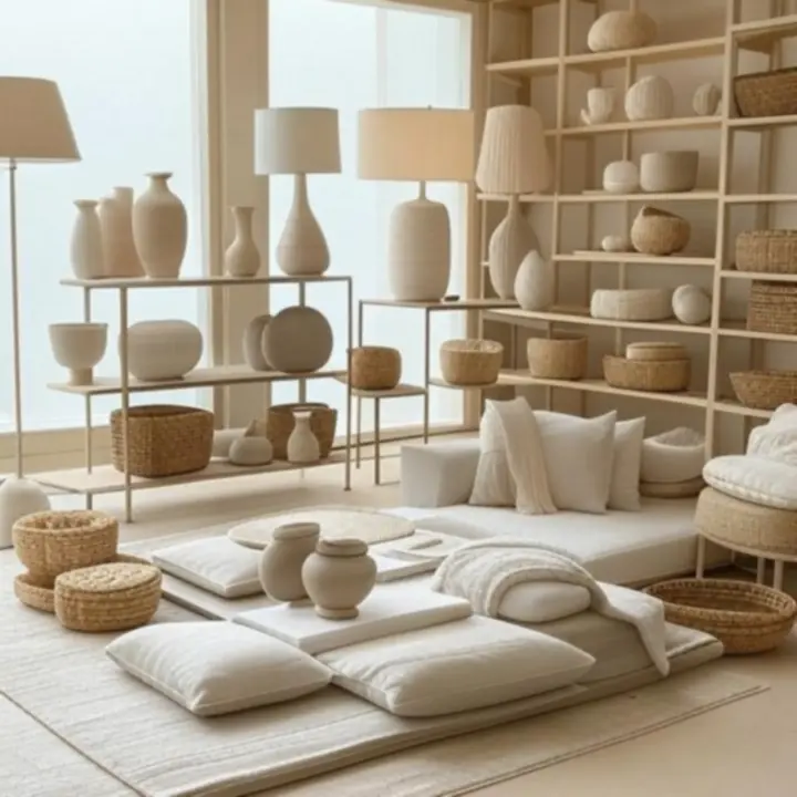 Starannie zaaranżowana kolekcja dekoracji i tekstyliów Home Accently