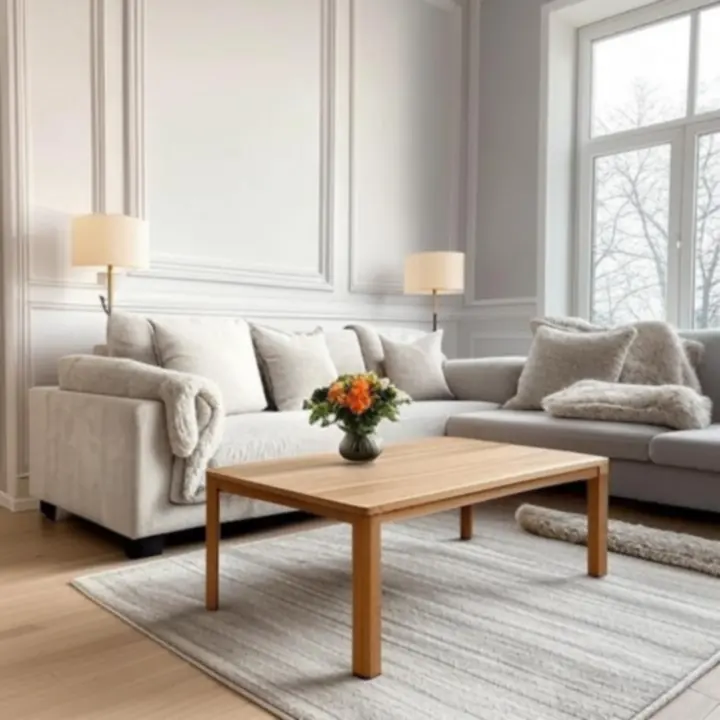 Nowocześnie urządzone, przytulne wnętrze salonu z dekoracjami Home Accently