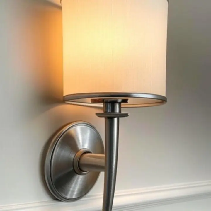 Zbliżenie detalu nowoczesnej lampy z eleganckim wykończeniem