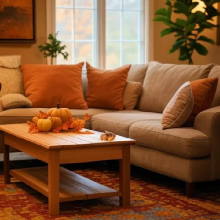 Sezonowa aranżacja wnętrza w aktualnych kolorach i dodatkach